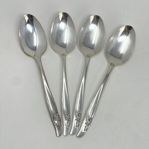 International Rogers EXQUISITE Silverplate 1957 Teaspoons 6 1/8” Set Of 4